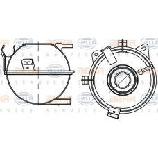 8MA 376 705-351 HELLA Компенсационный бак, охлаждающая жидкость