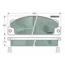 GDB296 TRW Комплект тормозных колодок, дисковый тормоз