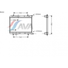 PE2222 AVA Радиатор, охлаждение двигателя