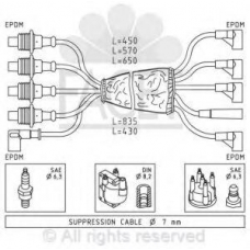 4.8498 FACET Ккомплект проводов зажигания