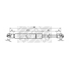 91505 MAPCO Газовая пружина, крышка багажник