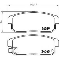 8DB 355 010-891 HELLA Комплект тормозных колодок, дисковый тормоз