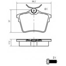 K625900 Vema Комплект тормозных колодок, дисковый тормоз