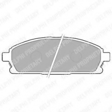 LP1659 DELPHI Комплект тормозных колодок, дисковый тормоз
