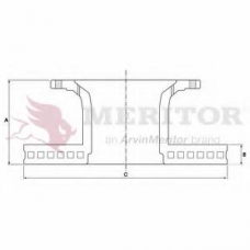 MBR5047 MERITOR Тормозной диск