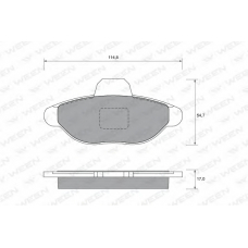 151-1635 WEEN Комплект тормозных колодок, дисковый тормоз