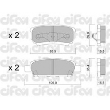 822-737-0 CIFAM Комплект тормозных колодок, дисковый тормоз