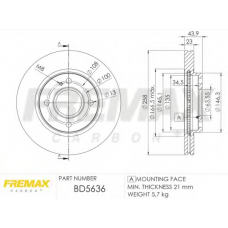 BD-5636 FREMAX Тормозной диск