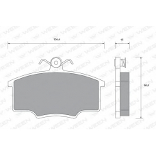 151-2429 WEEN Комплект тормозных колодок, дисковый тормоз