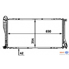 8MK 376 712-391 HELLA Радиатор, охлаждение двигателя