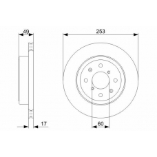 0 986 479 370 BOSCH Тормозной диск