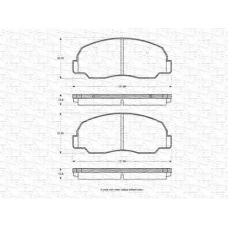 363702161003 MAGNETI MARELLI Комплект тормозных колодок, дисковый тормоз