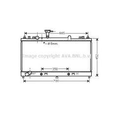 MZA2230 AVA Радиатор, охлаждение двигателя