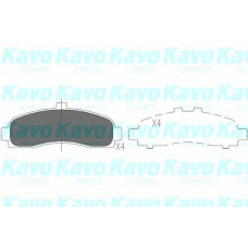 KBP-6505 KAVO PARTS Комплект тормозных колодок, дисковый тормоз