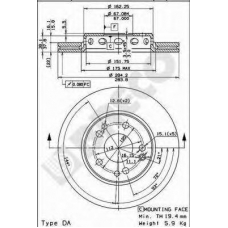 BS 8308 BRECO Тормозной диск