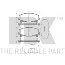 222643 NK Комплект тормозных колодок, дисковый тормоз