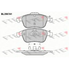 BL2067A1 FTE Комплект тормозных колодок, дисковый тормоз