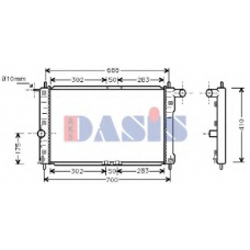 510080N AKS DASIS Радиатор, охлаждение двигателя