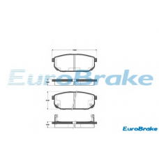 5501223509 EUROBRAKE Комплект тормозных колодок, дисковый тормоз