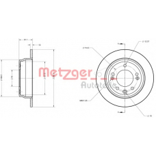 6110107 METZGER Тормозной диск