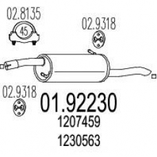 01.92230 MTS Глушитель выхлопных газов конечный