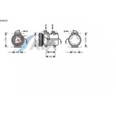 DWK037 AVA Компрессор, кондиционер