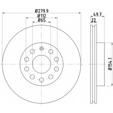 MDC1639 MINTEX Тормозной диск