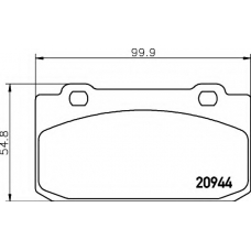 8DB 355 007-401 HELLA Комплект тормозных колодок, дисковый тормоз