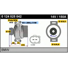 0 124 525 042 BOSCH Генератор