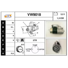 VW9018 SNRA Стартер