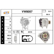 VW8057 SNRA Генератор