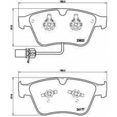 P 05 003 BREMBO Комплект тормозных колодок, дисковый тормоз