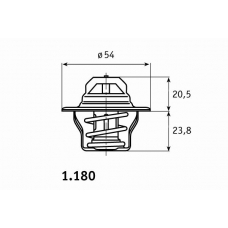 1.180.80 BEHR Термостат, охлаждающая жидкость