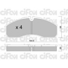 822-578-3 CIFAM Комплект тормозных колодок, дисковый тормоз