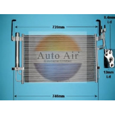 16-1162 AUTO AIR GLOUCESTER Конденсатор, кондиционер