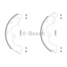 0 986 AB0 094 BOSCH Комплект тормозных колодок