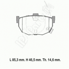 IBR-1K07 IPS Parts Комплект тормозных колодок, дисковый тормоз