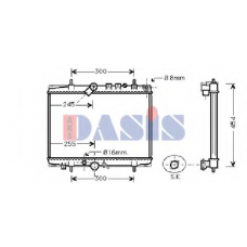 160000N AKS DASIS Радиатор, охлаждение двигателя