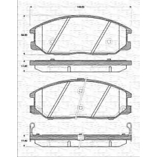 363702161288 MAGNETI MARELLI Комплект тормозных колодок, дисковый тормоз