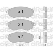 822-188-1 CIFAM Комплект тормозных колодок, дисковый тормоз