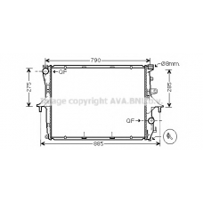 VWA2214 AVA Радиатор, охлаждение двигателя