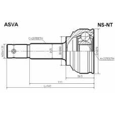 NS-NT ASVA Шарнирный комплект, приводной вал