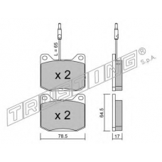 082.0 TRUSTING Комплект тормозных колодок, дисковый тормоз