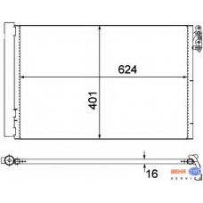 8FC 351 302-611 HELLA Конденсатор, кондиционер