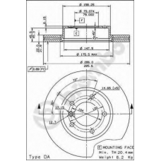 09.5390.31 BREMBO Тормозной диск