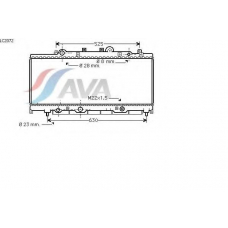 LC2072 AVA Радиатор, охлаждение двигателя