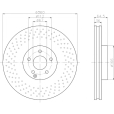 8DD 355 109-492 HELLA PAGID Тормозной диск