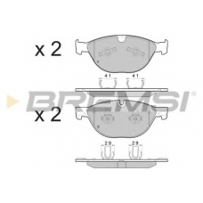 BP3483 BREMSI Комплект тормозных колодок, дисковый тормоз