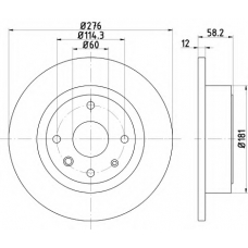 8DD 355 116-992 HELLA PAGID Тормозной диск