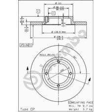 08.7822.10 BREMBO Тормозной диск